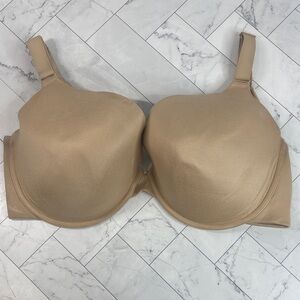 NWOT Cacique Lane Bryant Womans Push-Up Bra Nude Boost Plunge UNDERWIRE 46DDD